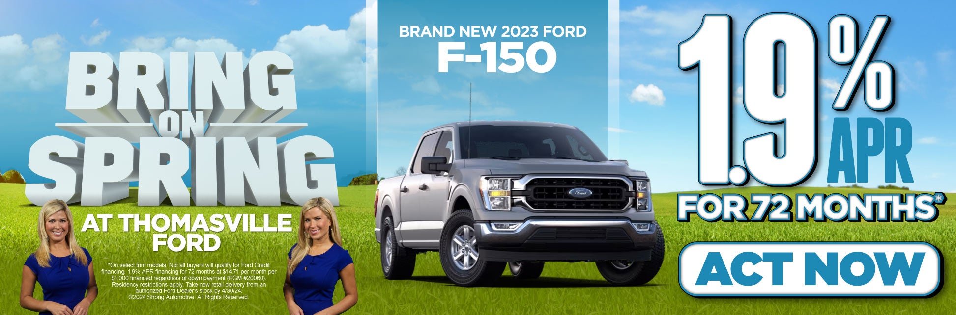 2023 Ford F-150 - 1.9% APR for 72 months - Act Now